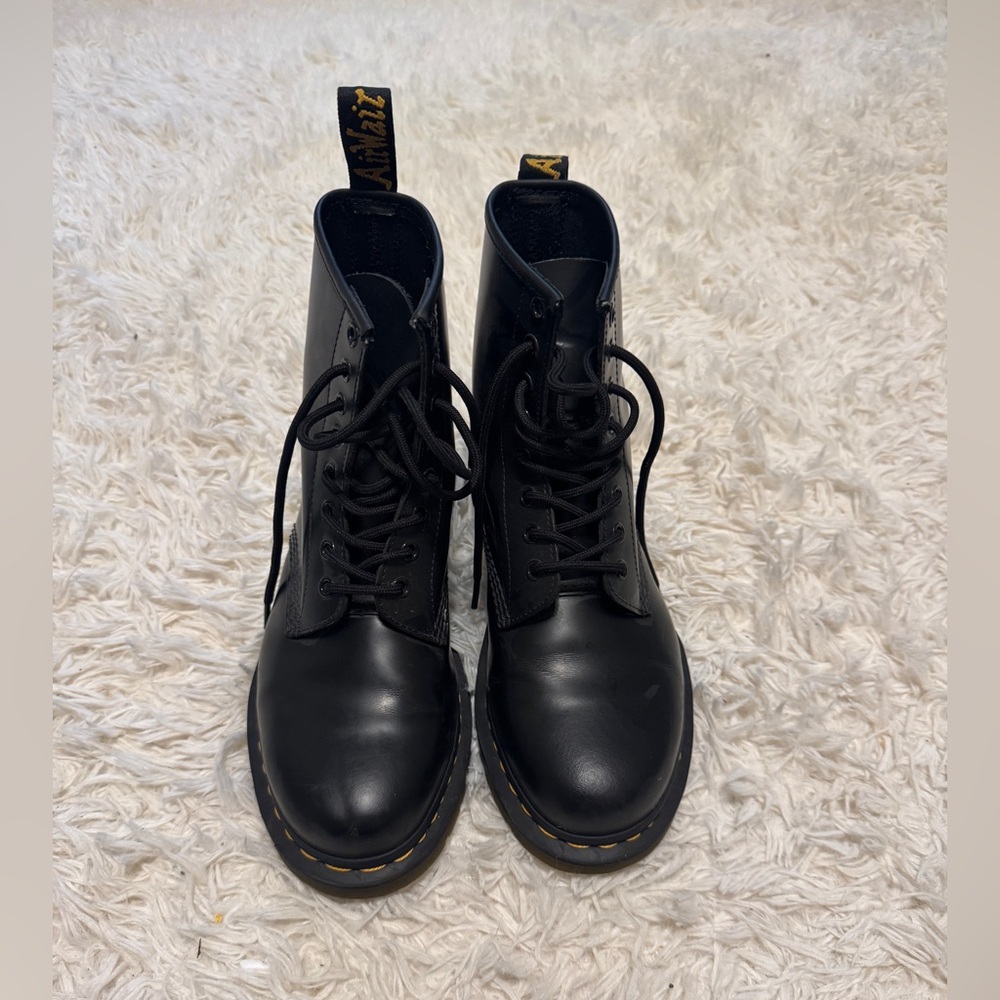 Dr. Martens Black Leather Lace-Up Boots